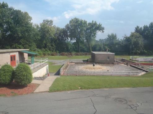 Side view of the South Deerfield Wastewater Treatment Plant