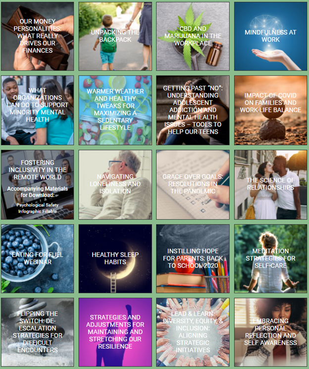 Examples of  Webinar Topics